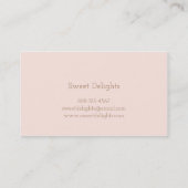 Carte de visite de coutume de gâteaux et de (Dos)