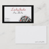 Carte de visite de coutume de joueurs (Devant / Derrière)