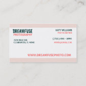 Carte de visite de coutume de photo de Dreamfuse 7 (Dos)