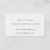 Carte de visite de couture (Dos)