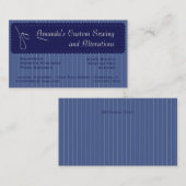 Carte de visite de couture (Devant / Derrière)