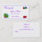 Carte de visite de couture (Devant / Derrière)