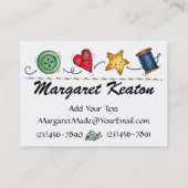 Carte de visite de couture (Dos)