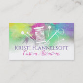 carte de visite de couture d'aquarelle (Devant)