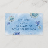 carte de visite de couture d'aquarelle (Dos)