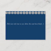 Carte de visite de couture de Bling (Dos)