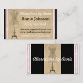 Carte de visite de couture de robe de changements (Devant / Derrière)