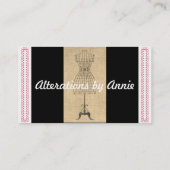 Carte de visite de couture de robe de changements (Dos)