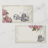 Carte de visite de couture d'IVOIRE de notions (Devant / Derrière)