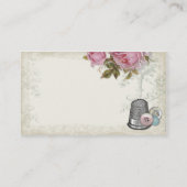 Carte de visite de couture d'IVOIRE de notions (Dos)