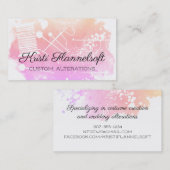 Carte de visite de couture d'ouvrière couturière (Devant / Derrière)