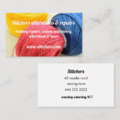 carte de visite de couture et de vêtements (Devant / Derrière)