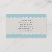 Carte de visite de couture fait sur commande (Dos)