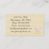 Carte de visite de couture fait sur commande (Dos)