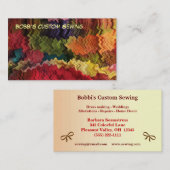 Carte de visite de couture fait sur commande (Devant / Derrière)