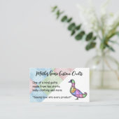 Carte de visite de couture personnalisé de l'oie c (Debout devant)