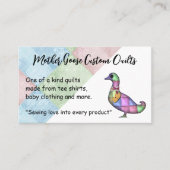 Carte de visite de couture personnalisé de l'oie c (Devant)