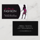 Carte de visite de couturier (Devant / Derrière)