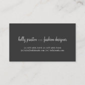 Carte de visite de couturier (Dos)