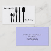 Carte de visite de couverts (Devant / Derrière)