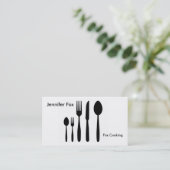 Carte de visite de couverts (Debout devant)