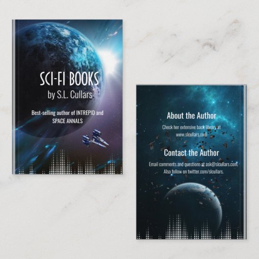 carte de visite de couverture de faux livre de l'a (Devant / Derrière)