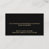 Carte de visite de couverture du contrôleur de con (Dos)