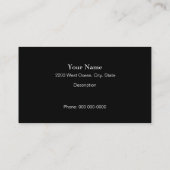 Carte de visite de couverture Noir (Dos)