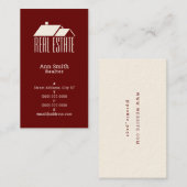 Carte de visite de couverture rouge en forme de ma (Devant / Derrière)