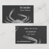 Carte de visite de crabe de fruits de mer dans le (Devant / Derrière)