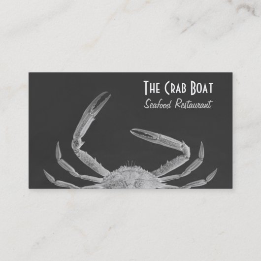 Carte de visite de crabe de fruits de mer dans le (Devant)