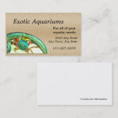 Carte de visite de crabe ou d'aquarium (Devant / Derrière)