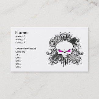 Carte de visite de crâne de coiffeur