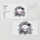 Carte de visite de crâne de coiffeur (Devant / Derrière)