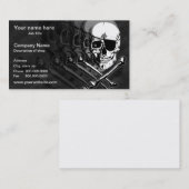 Carte de visite de crâne de pirate et de modèle (Devant / Derrière)