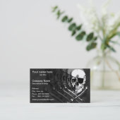 Carte de visite de crâne de pirate et de modèle (Debout devant)