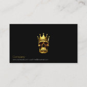 Carte de visite de crâne d'or (Devant)