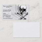 Carte de visite de crâne et de modèle d'os croisés (Devant / Derrière)