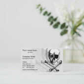 Carte de visite de crâne et de modèle d'os croisés (Debout devant)