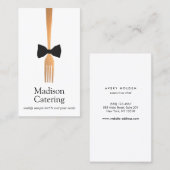 Carte de visite de Cravate Black Fork Gold Caterer (Devant / Derrière)