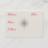 Carte de visite de Cravate Bow (Dos)