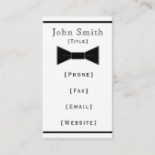 Carte de visite de cravate d'arc (Devant)