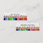 Carte de visite de crayon (Devant / Derrière)