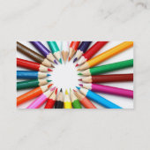 Carte de visite de crayons colorés (Dos)