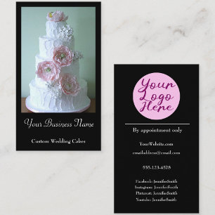 Carte de visite de créateur de gâteaux de mariage