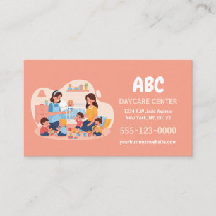 Carte de visite de crèche moderne