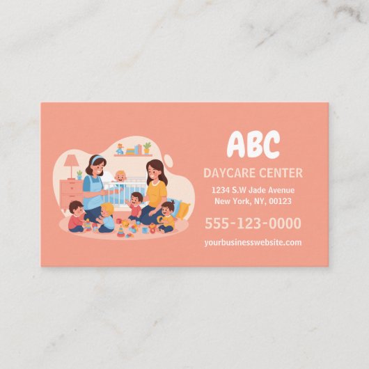 Carte de visite de crèche moderne  (Devant)