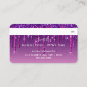 Carte de visite de crédit clous de Parties scintil (Dos)