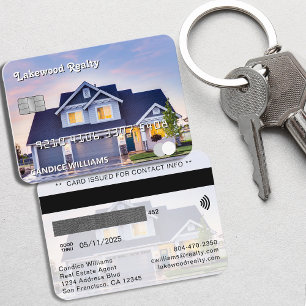Carte de visite de crédit de l'agent immobilier