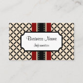 Carte de visite de crème customisée et de marron (Devant)